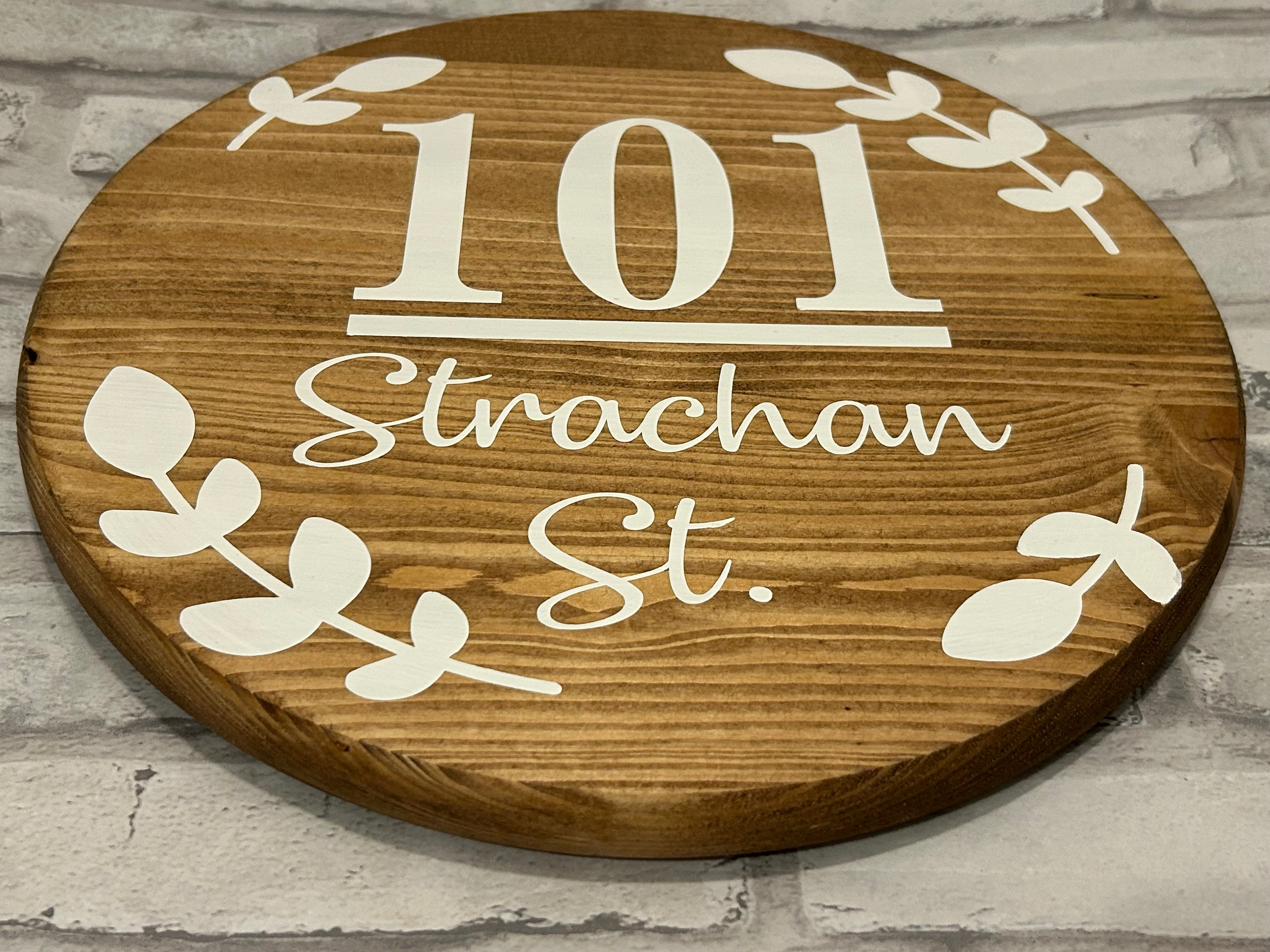 12” Round Address Sign