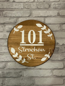 12” Round Address Sign