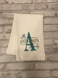 Personalized Family Tea Towel