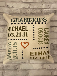 Grandkids Pillow