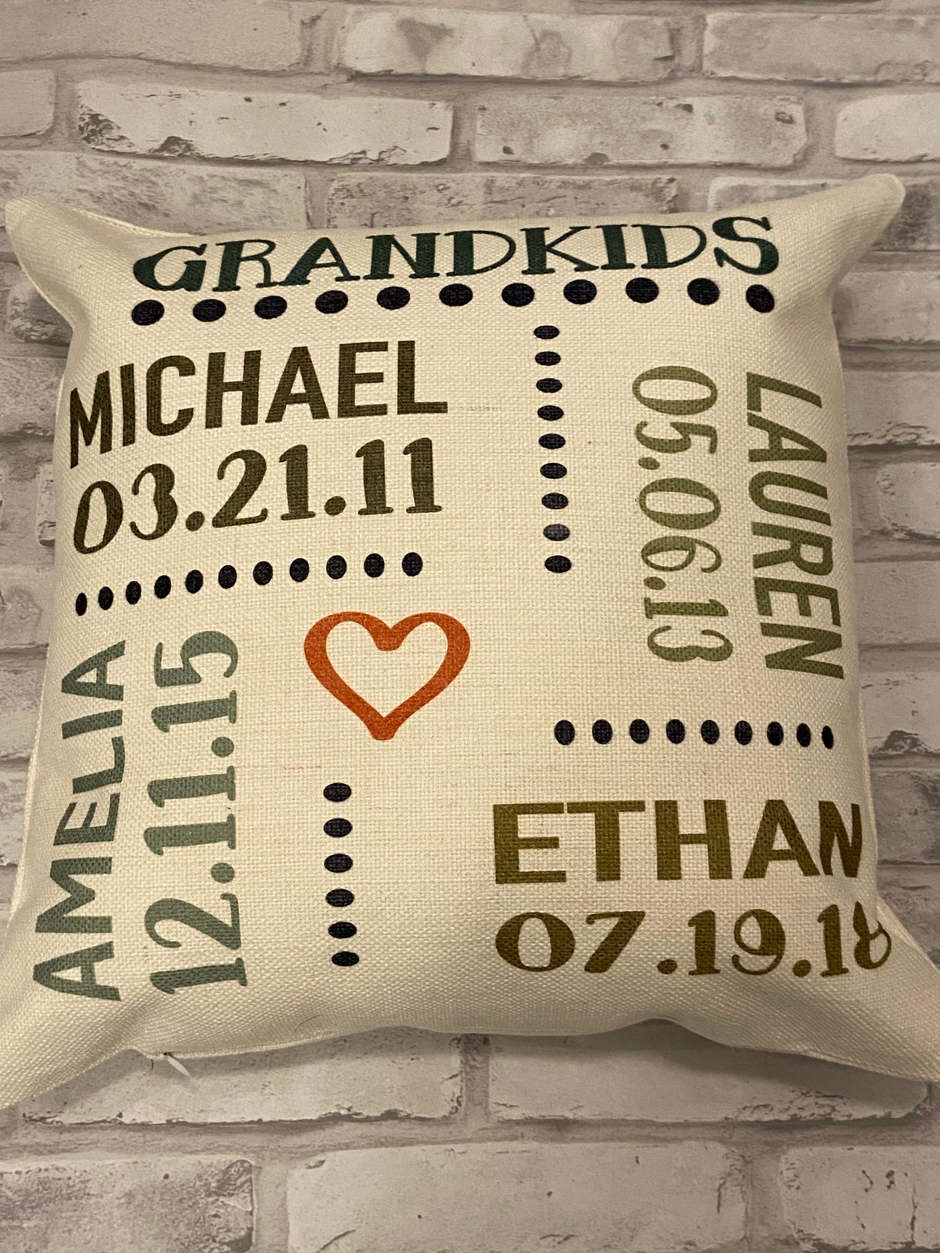 Grandkids Pillow