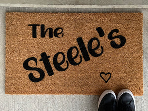 Family Name Door Mat