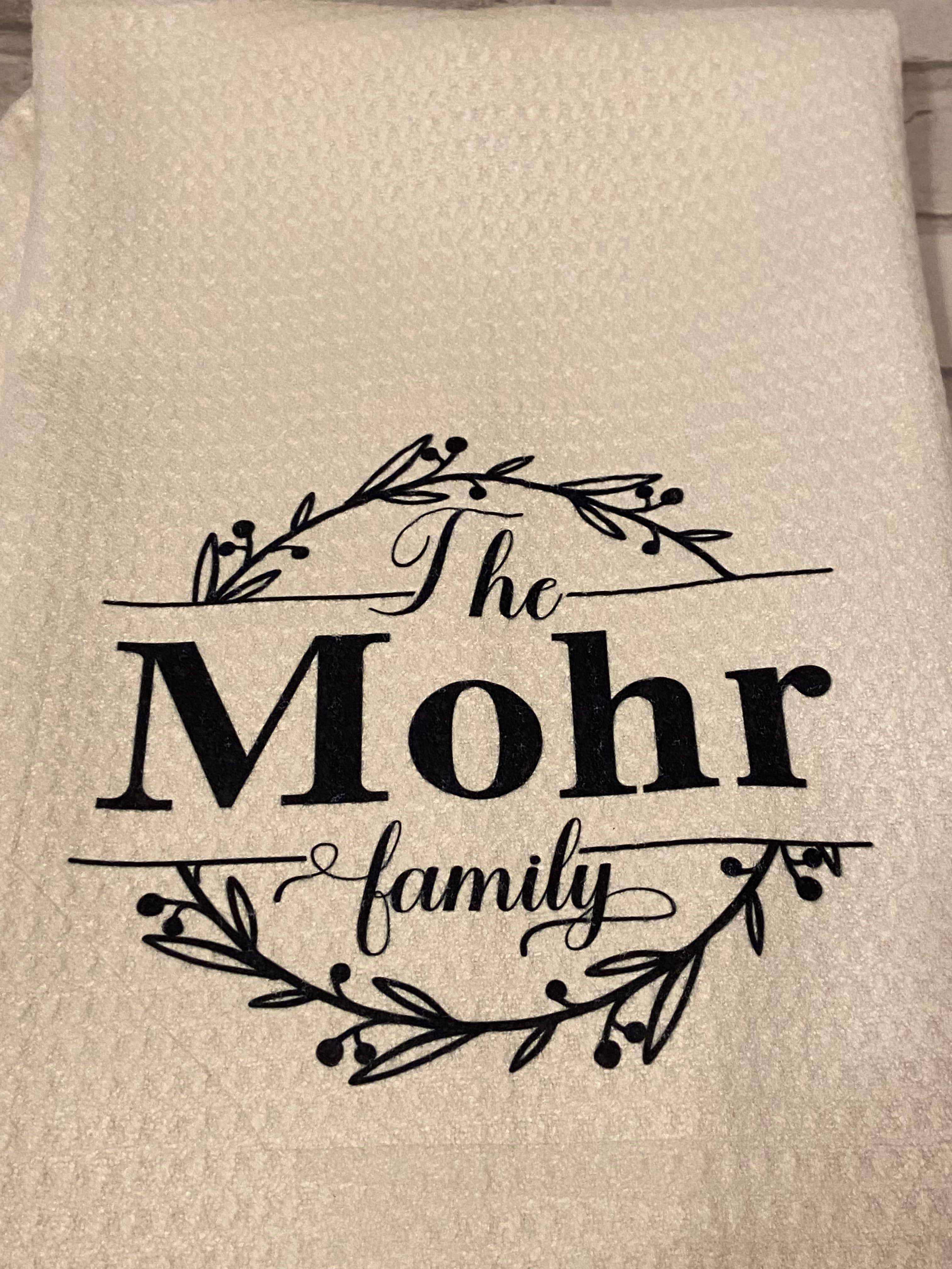 Personalized Family Tea Towel