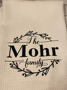 Personalized Family Tea Towel