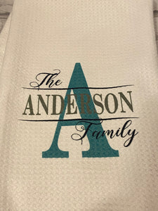 Personalized Family Tea Towel