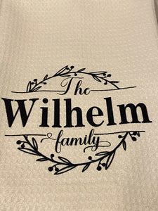 Personalized Family Tea Towel