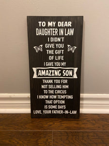 Daughter in Law Sign