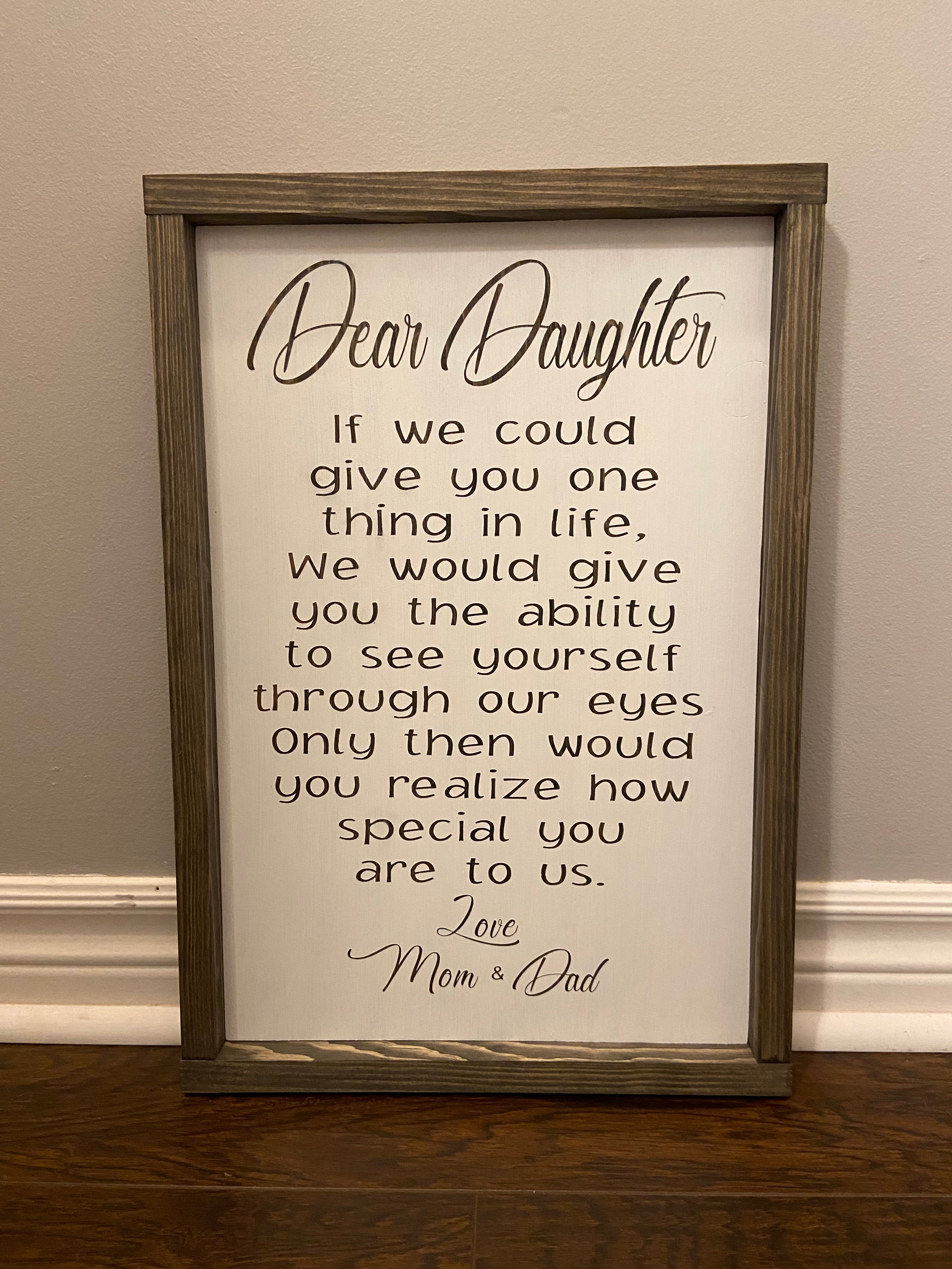 Dear Daughter Sign