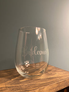 Bridesmaid Glass