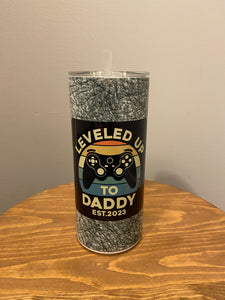 Leveled Up To Daddy Hot/Cold Tumbler w/Straw