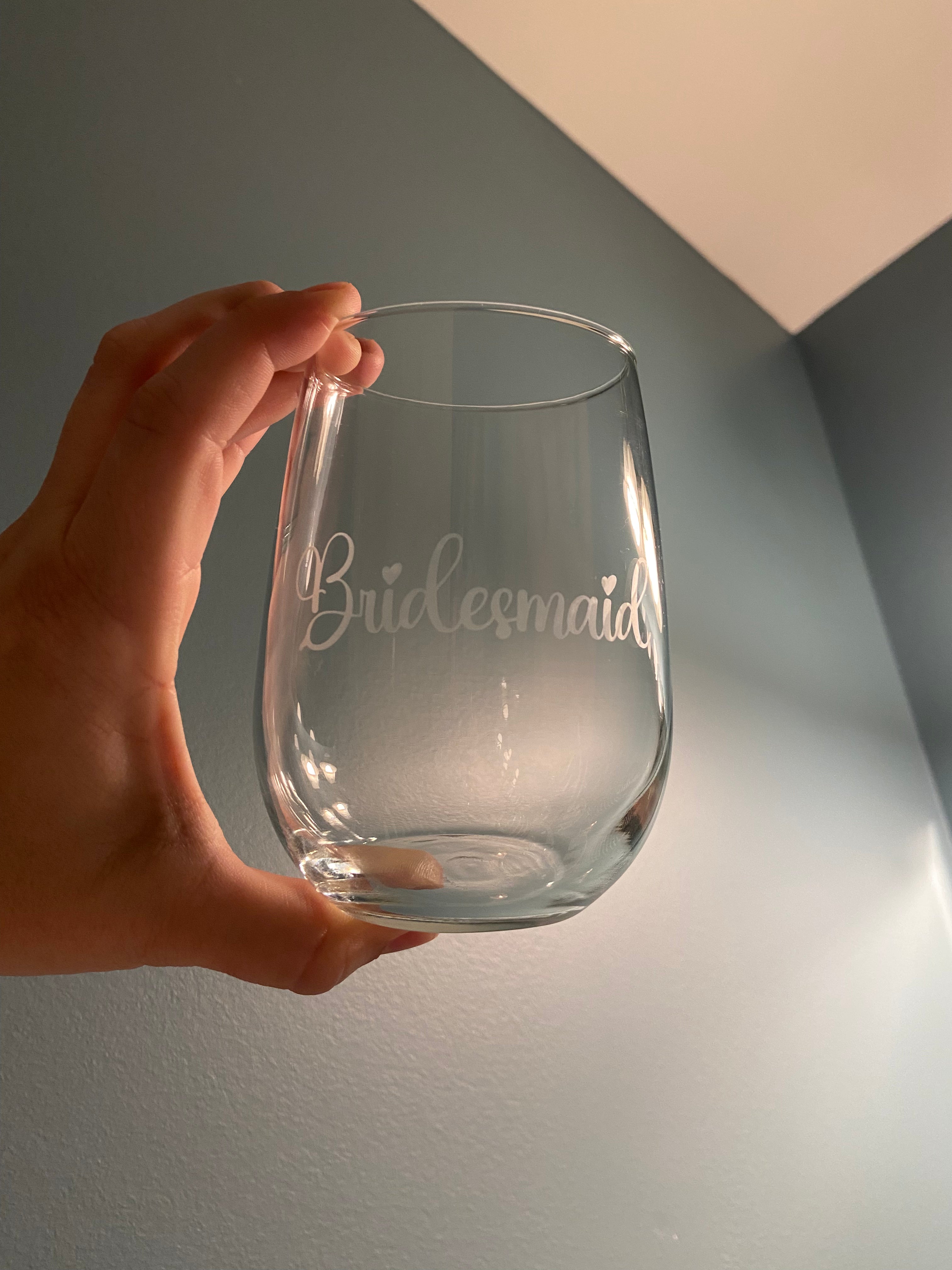 Bridesmaid Glass