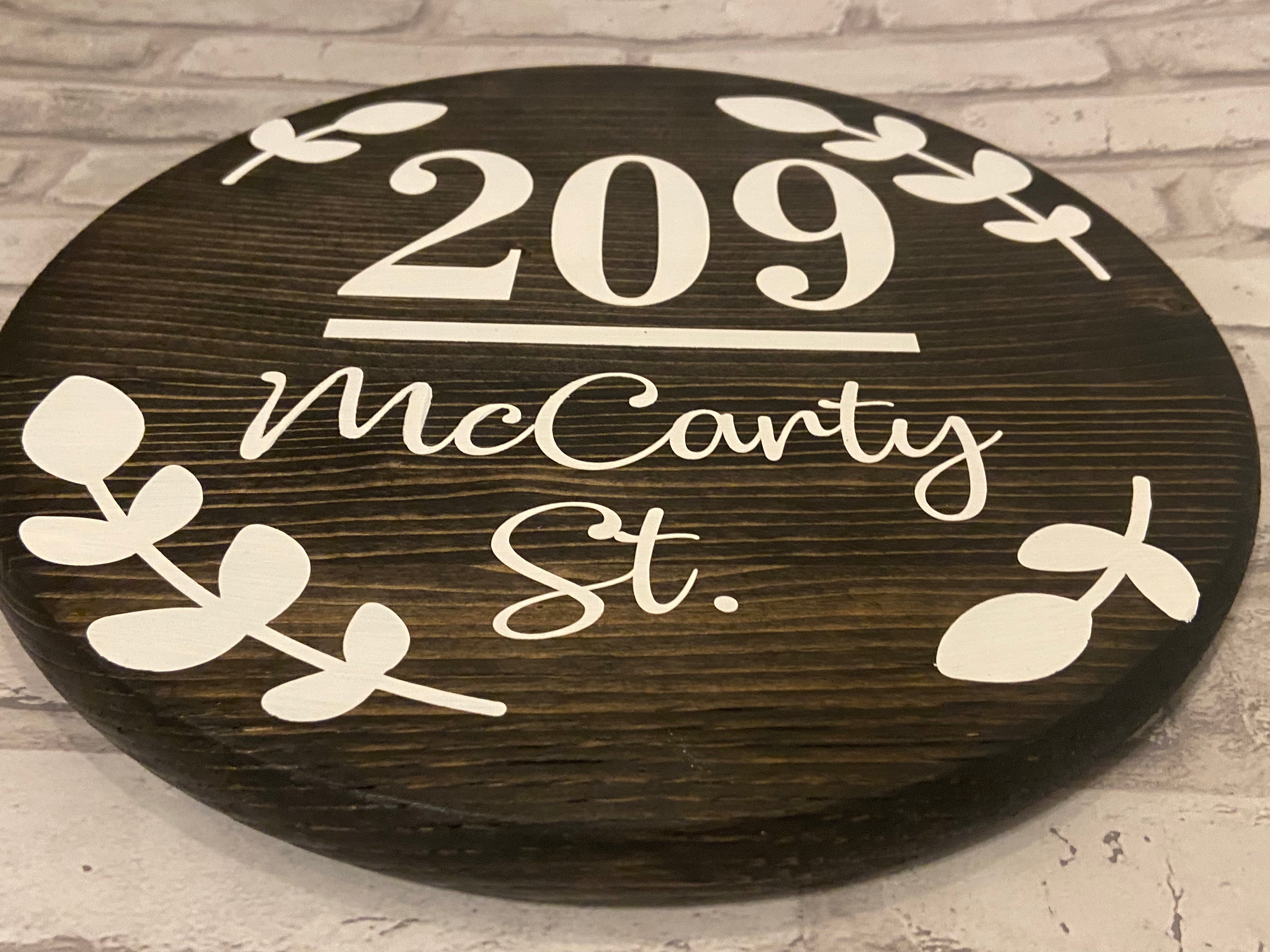 12” Round Address Sign