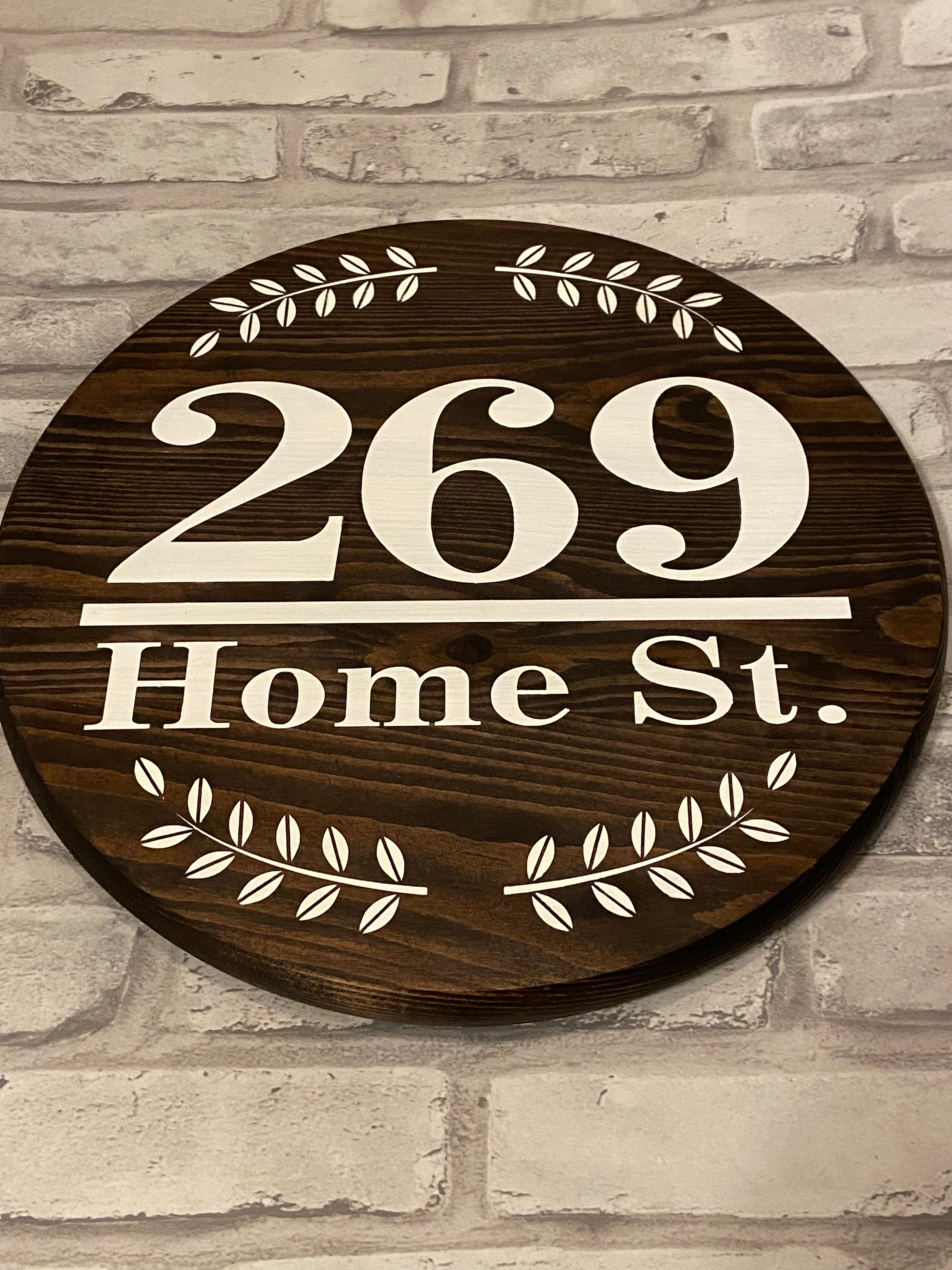 12” Round Address Sign