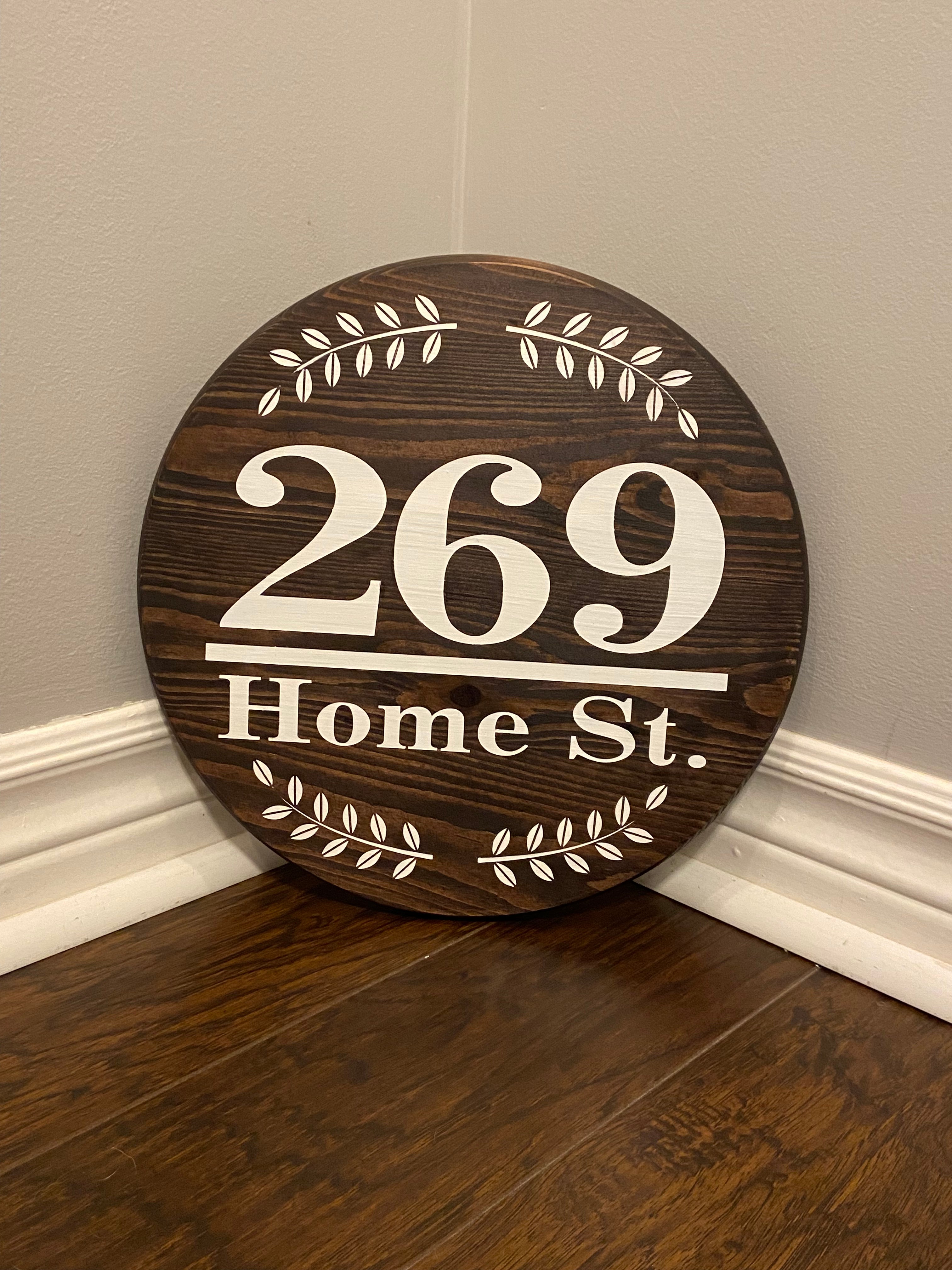 12” Round Address Sign