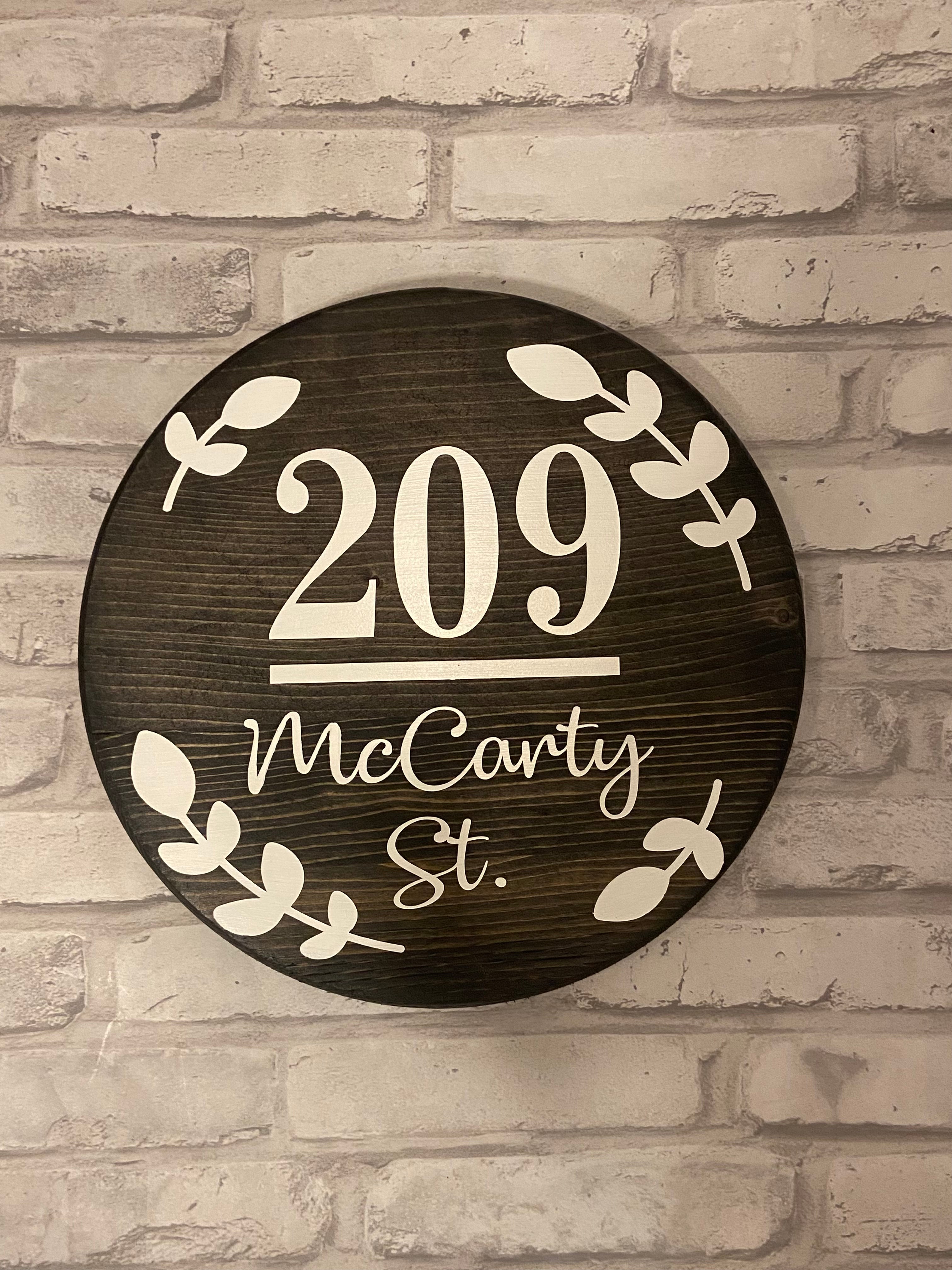 12” Round Address Sign