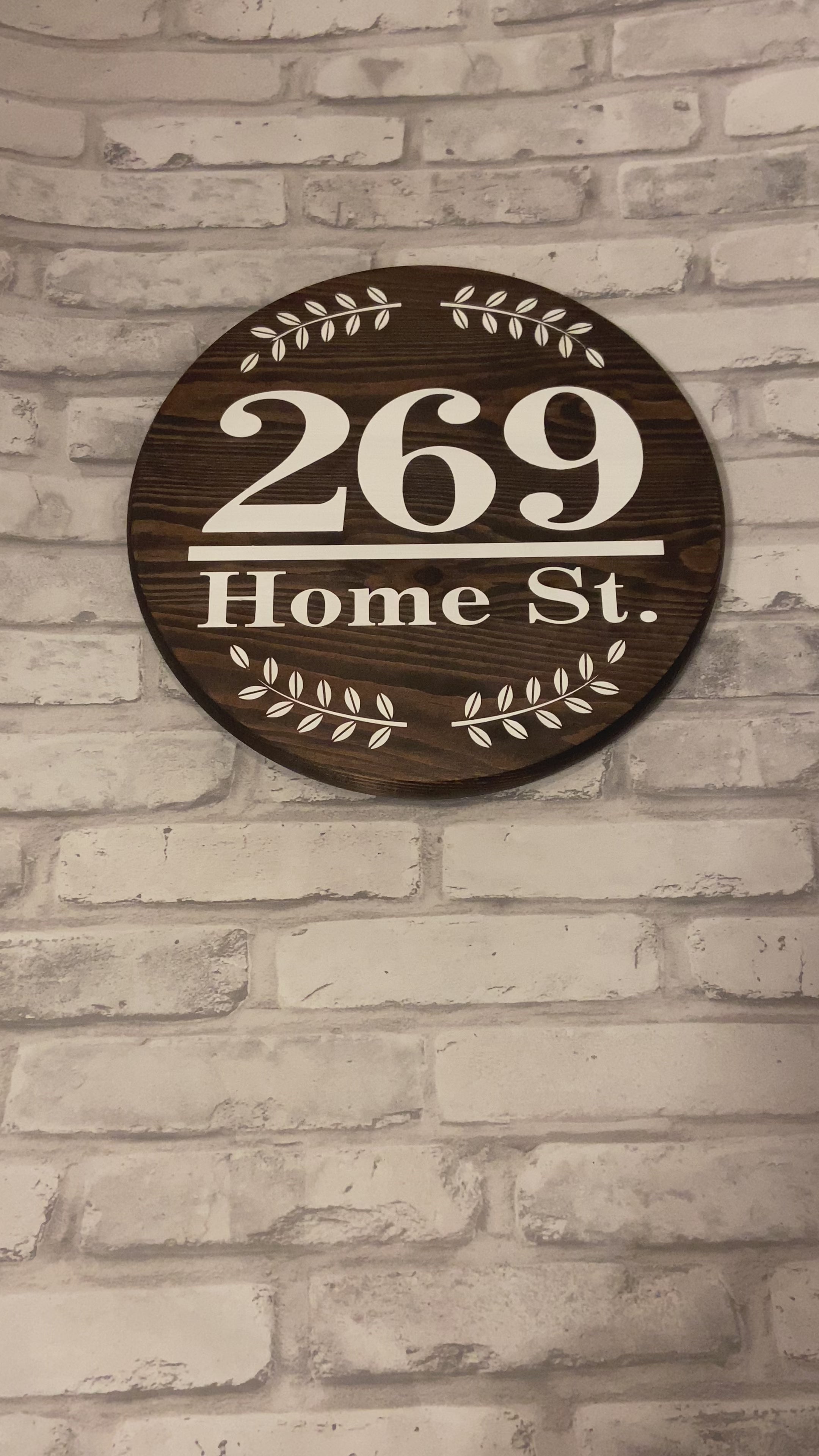 12” Round Address Sign