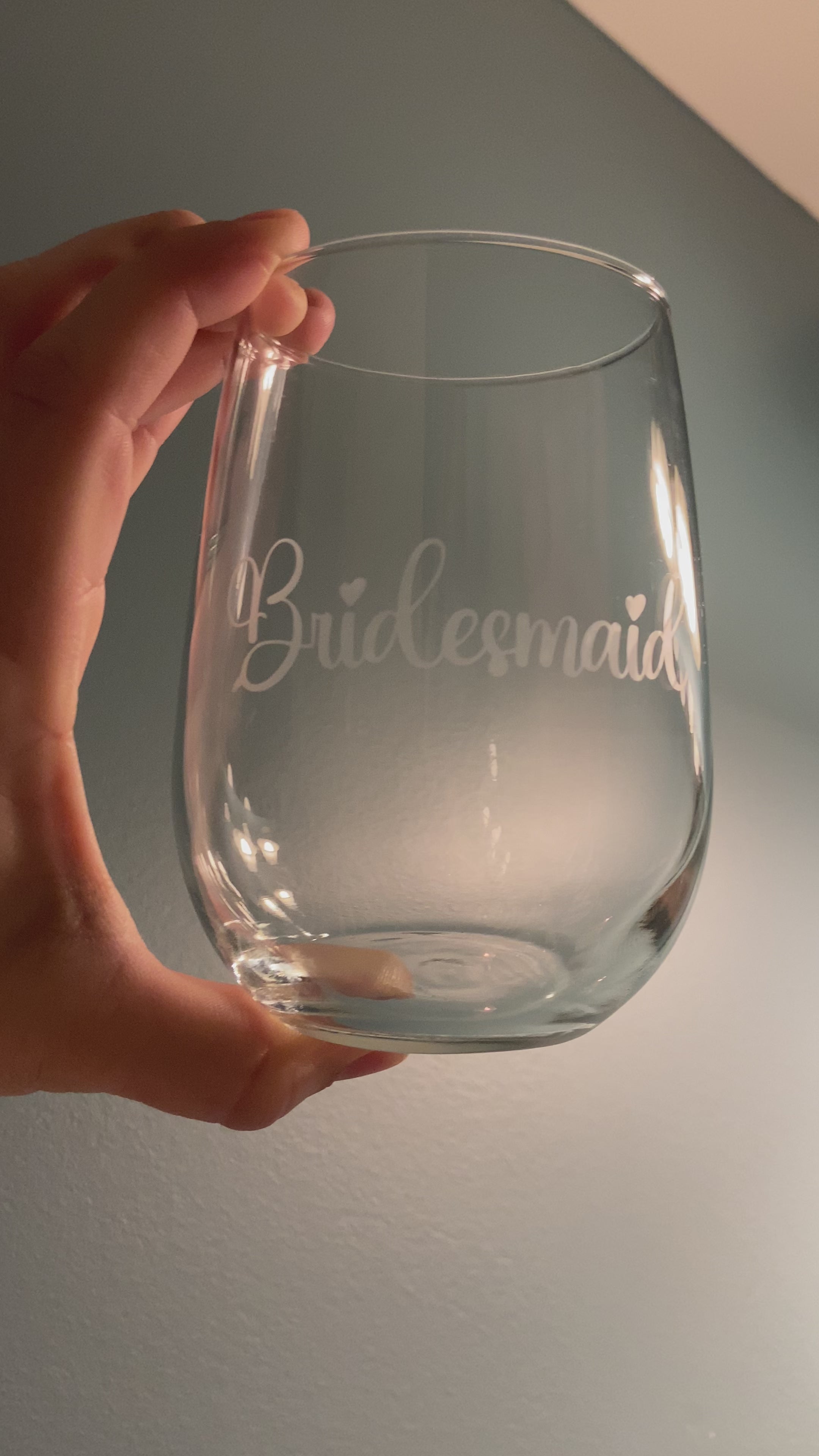 Bridesmaid Glass