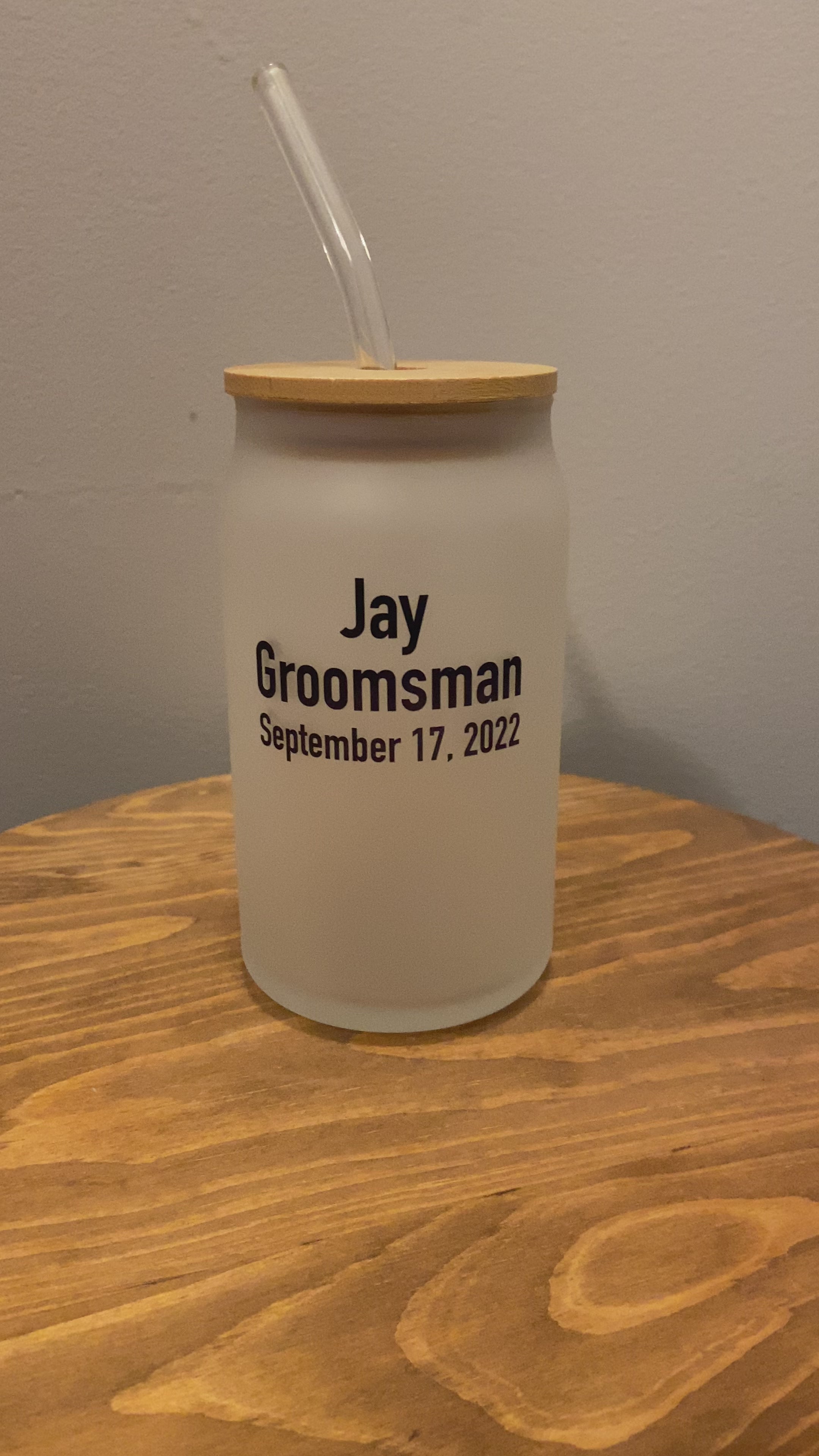 Groomsman Glass Tumbler