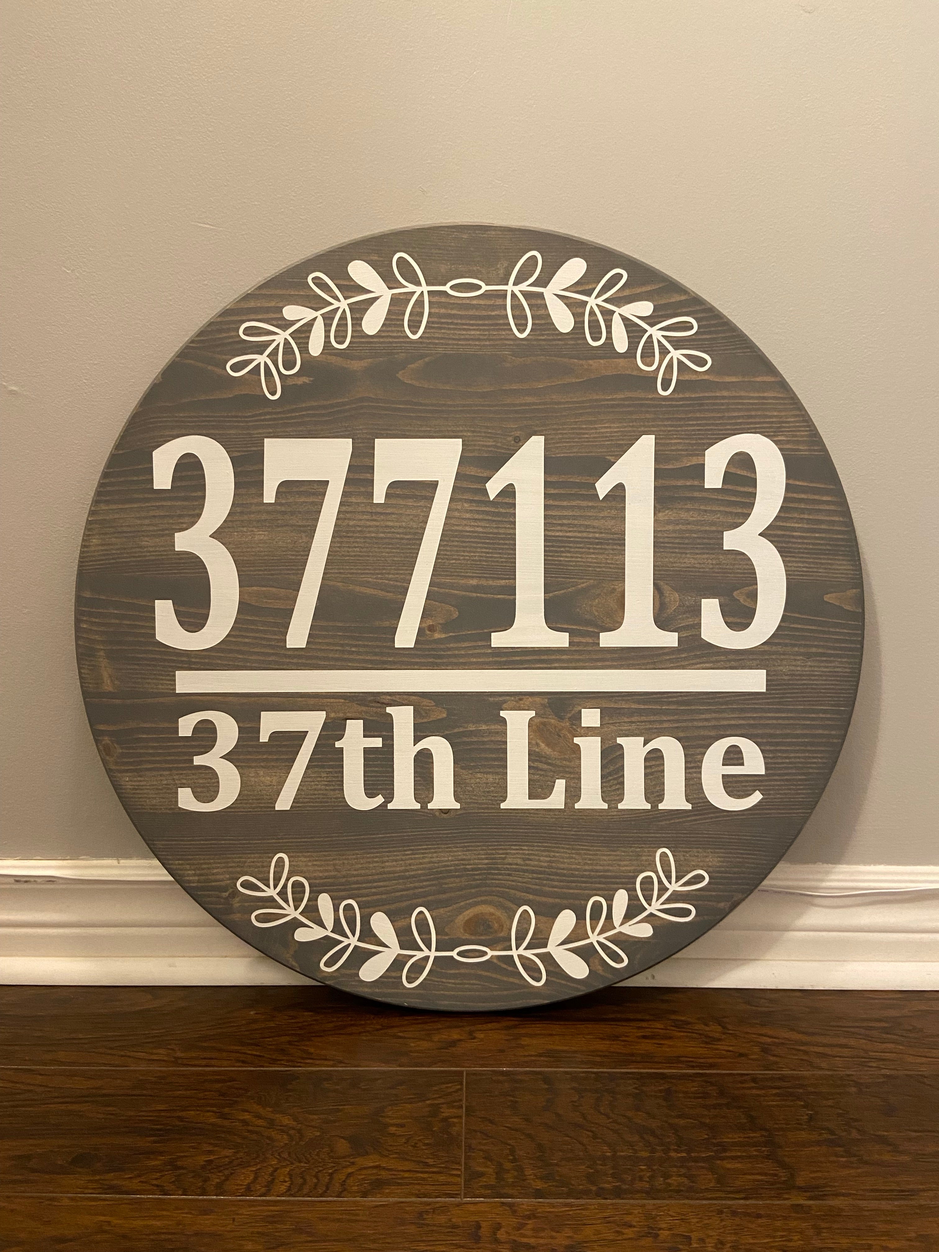 18” Round Address Sign