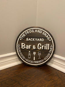 12” Bar and Grill Sign