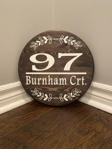 Custom Address Sign