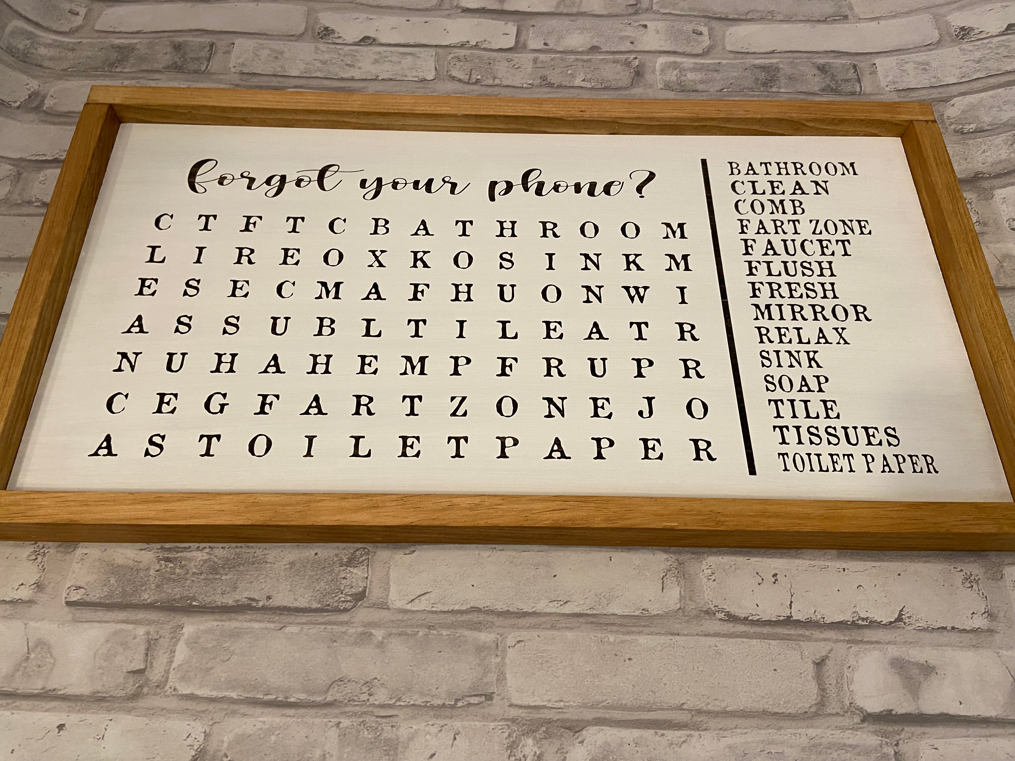 Bathroom Wordsearch