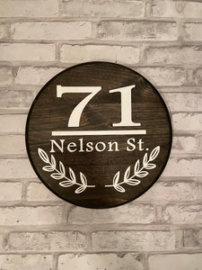 Custom Address Sign