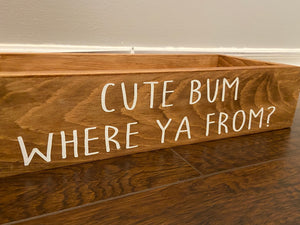 Cute bum where ya from? (Toilet Paper Holder)