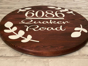 12” Round Address Sign