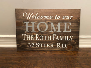 Custom Address & Family Sign