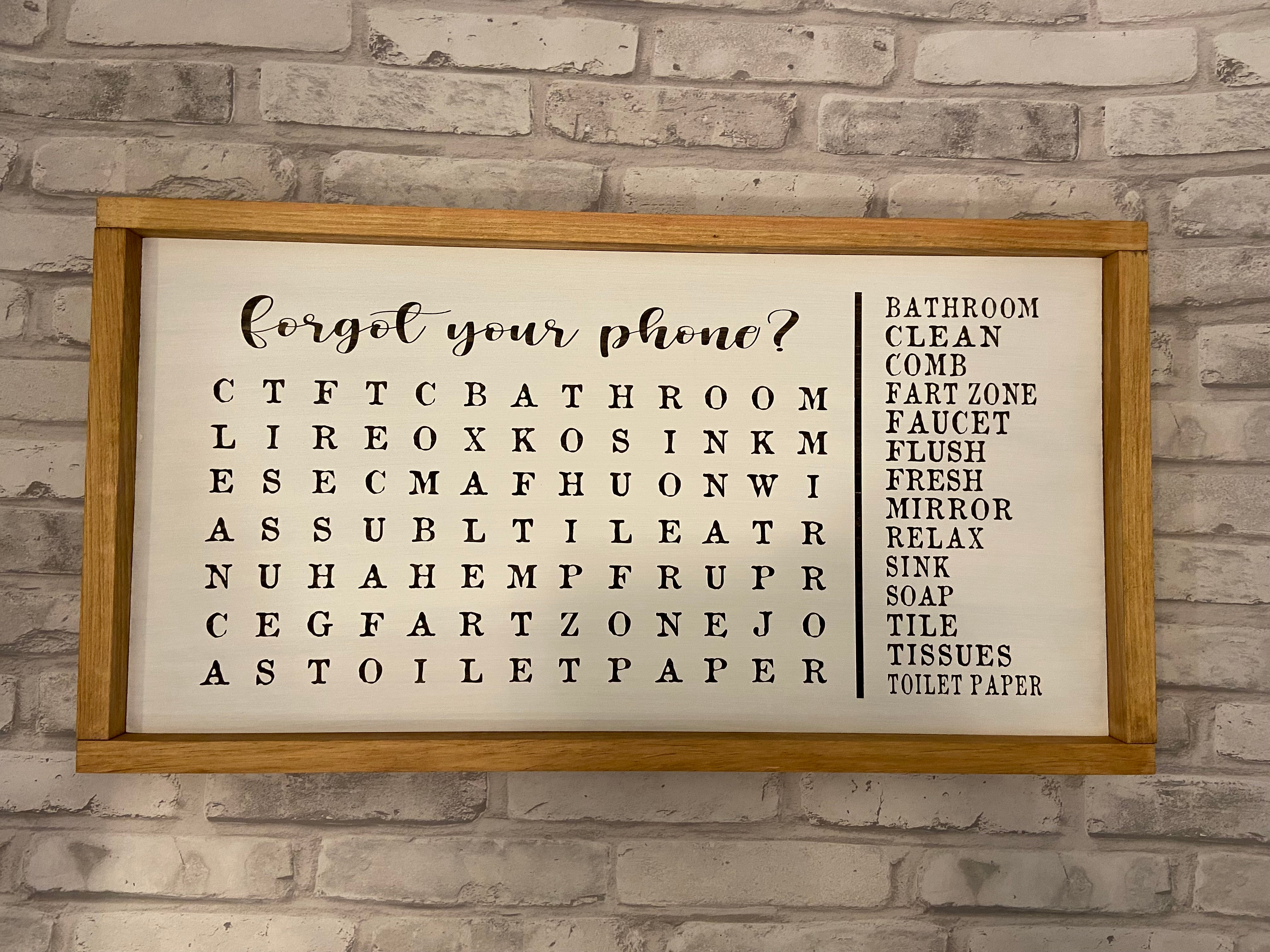 Bathroom Wordsearch