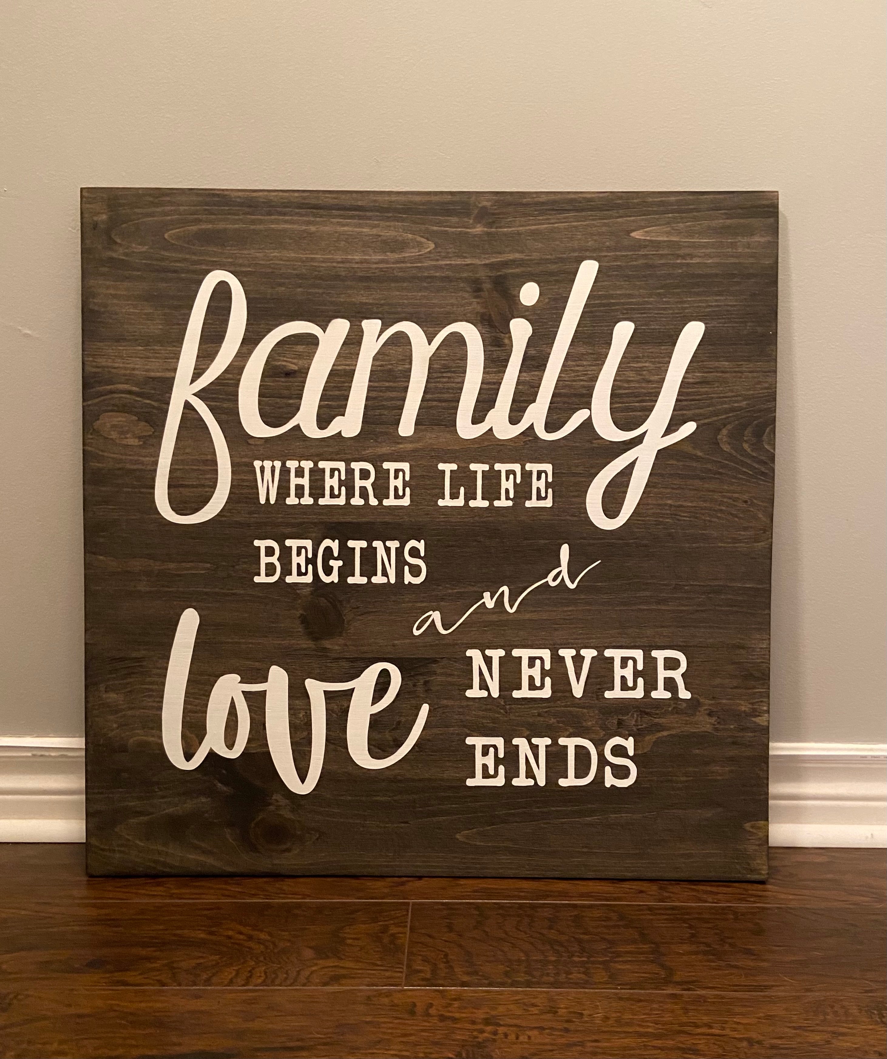 Family Love Sign