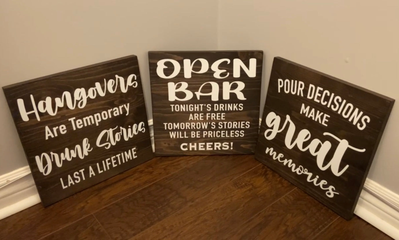 Bar Sign Set