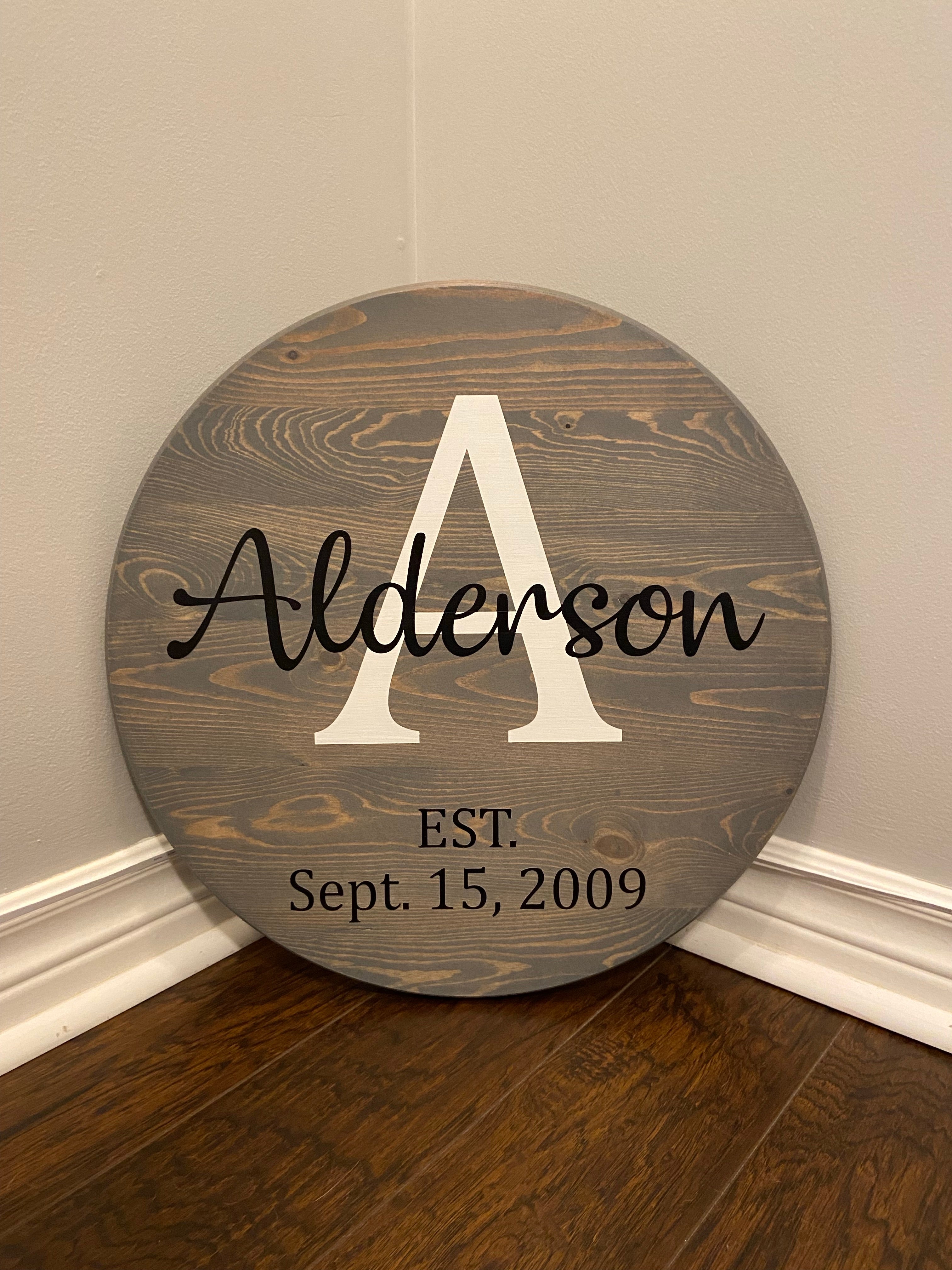 18” Family Name Sign