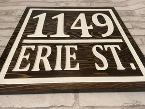 Carved Address Sign