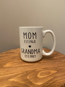 Custom Mom/Grandma Mug