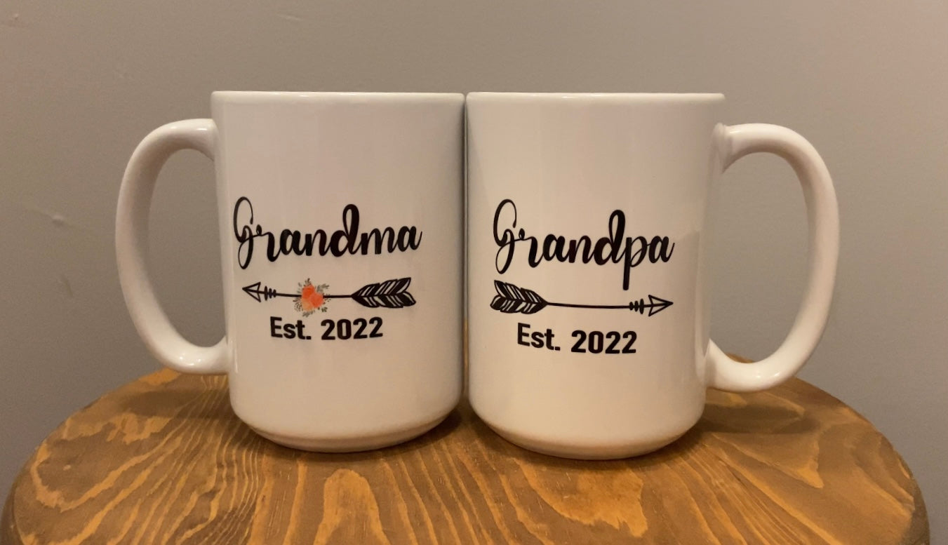 Grandma & Grandpa Mug Set