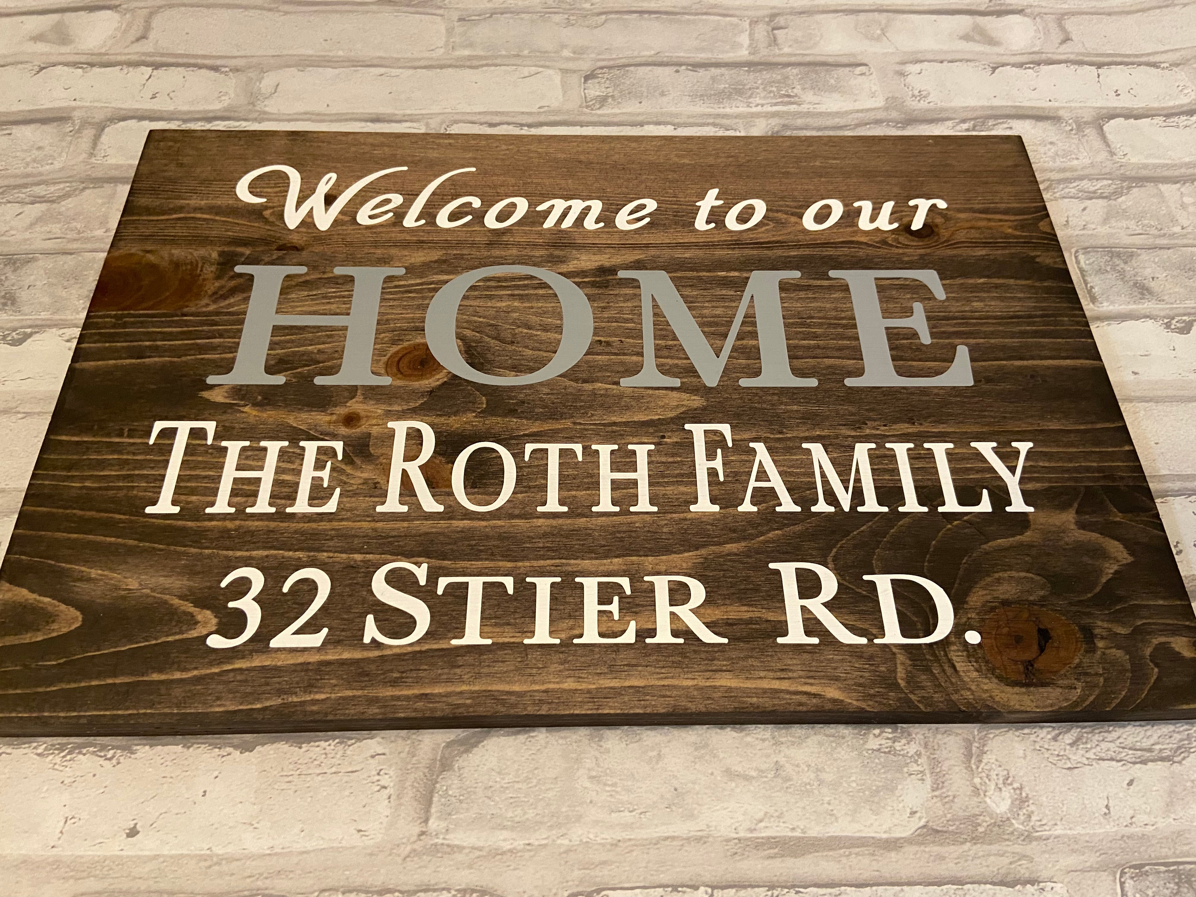 Custom Address & Family Sign