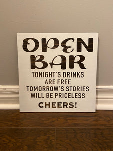 Open Bar Sign