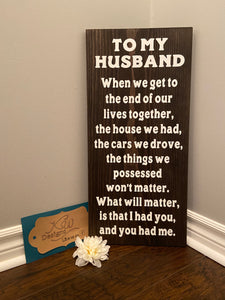 To My Husband