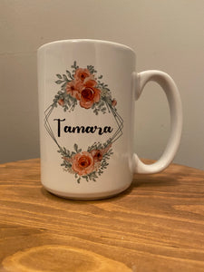 Custom Floral Mug