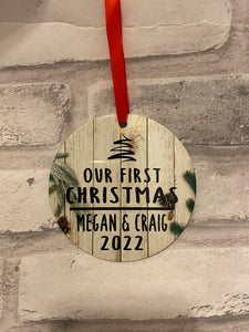 Personalized "Our First Christmas" Ornament