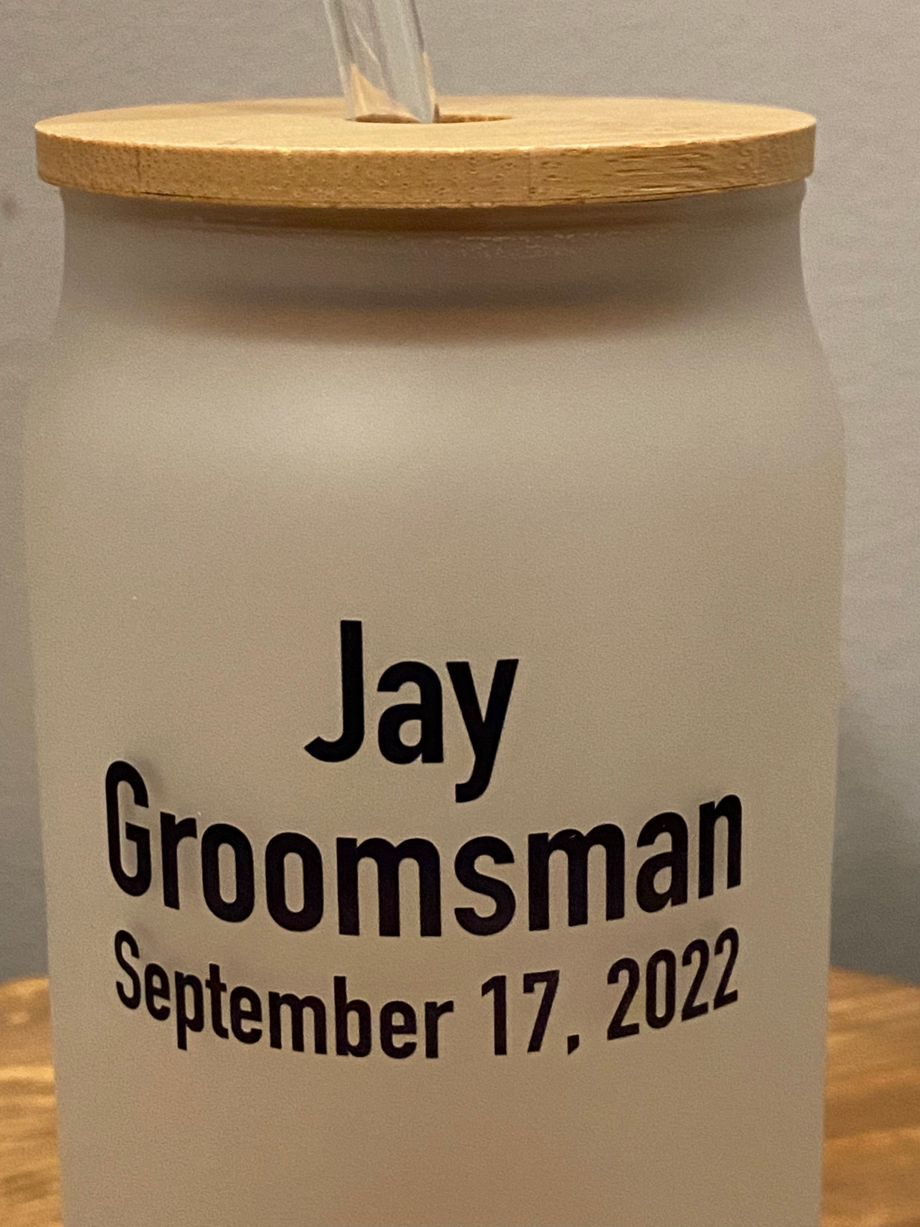 Groomsman Glass Tumbler