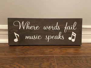 Music Speaks Sign