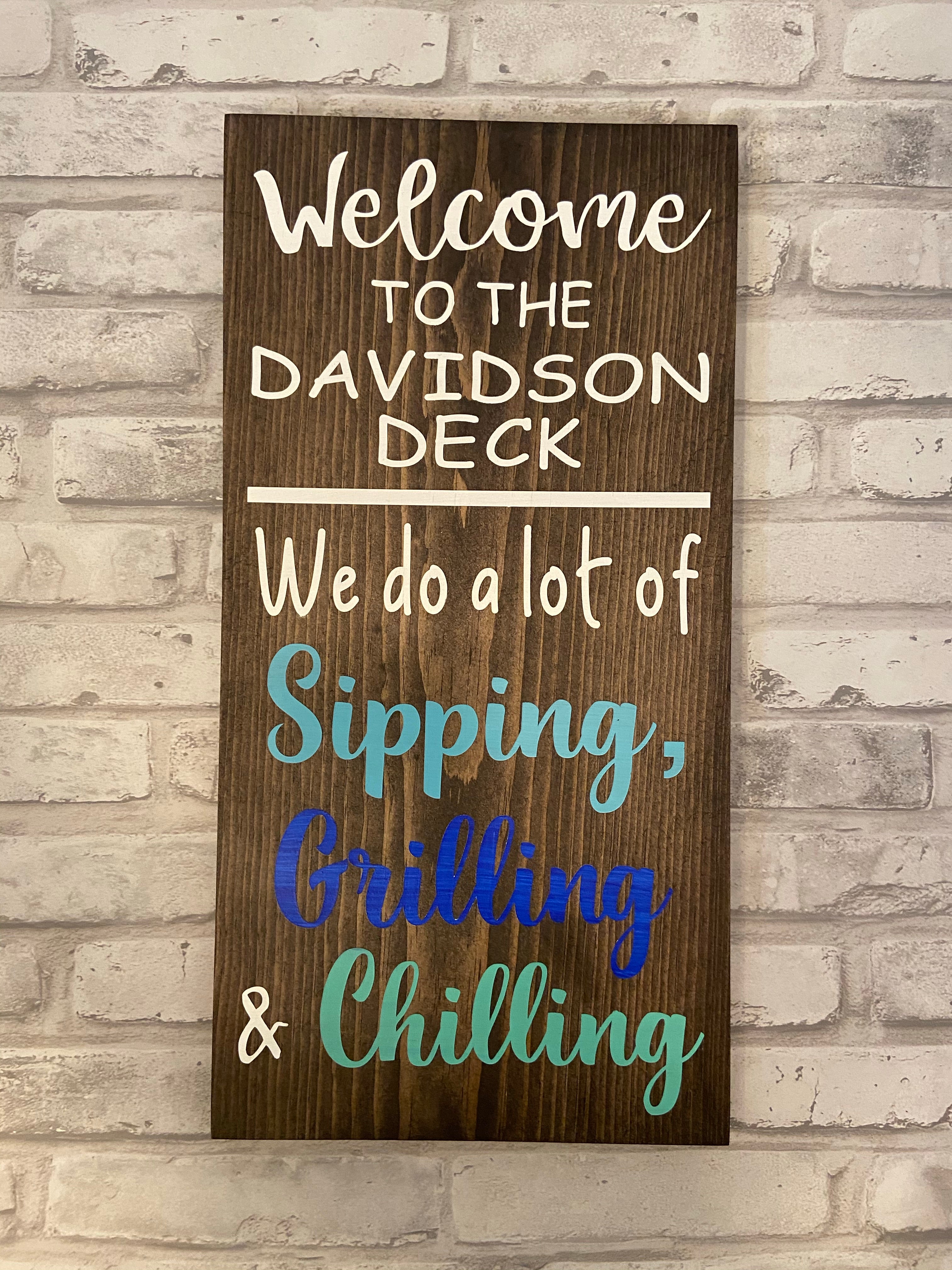 Personalized Deck Sign