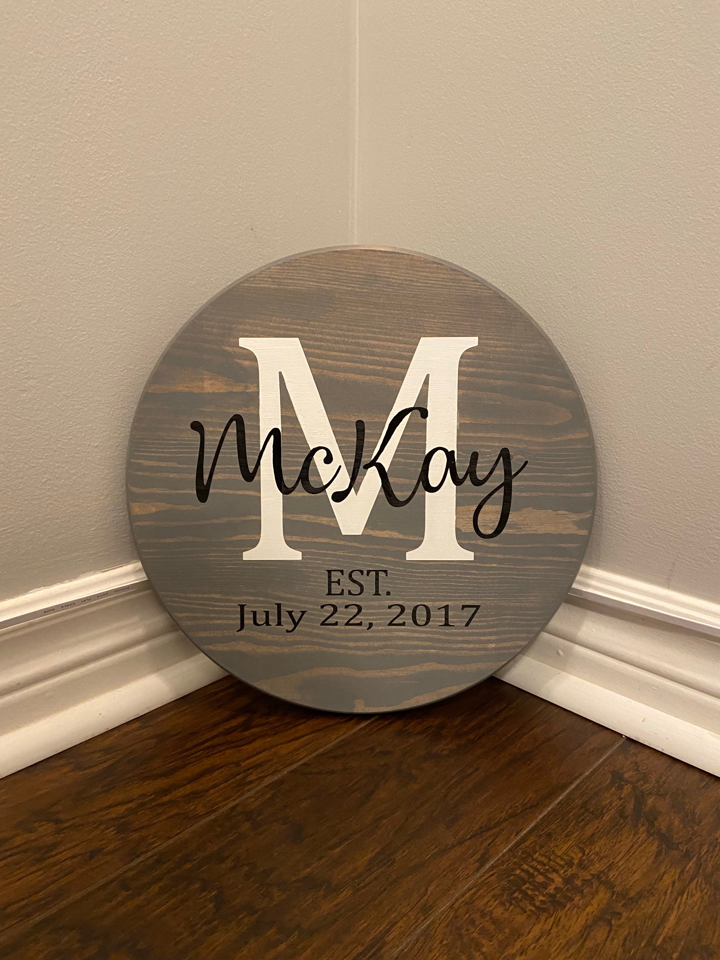 12” Family Name Sign