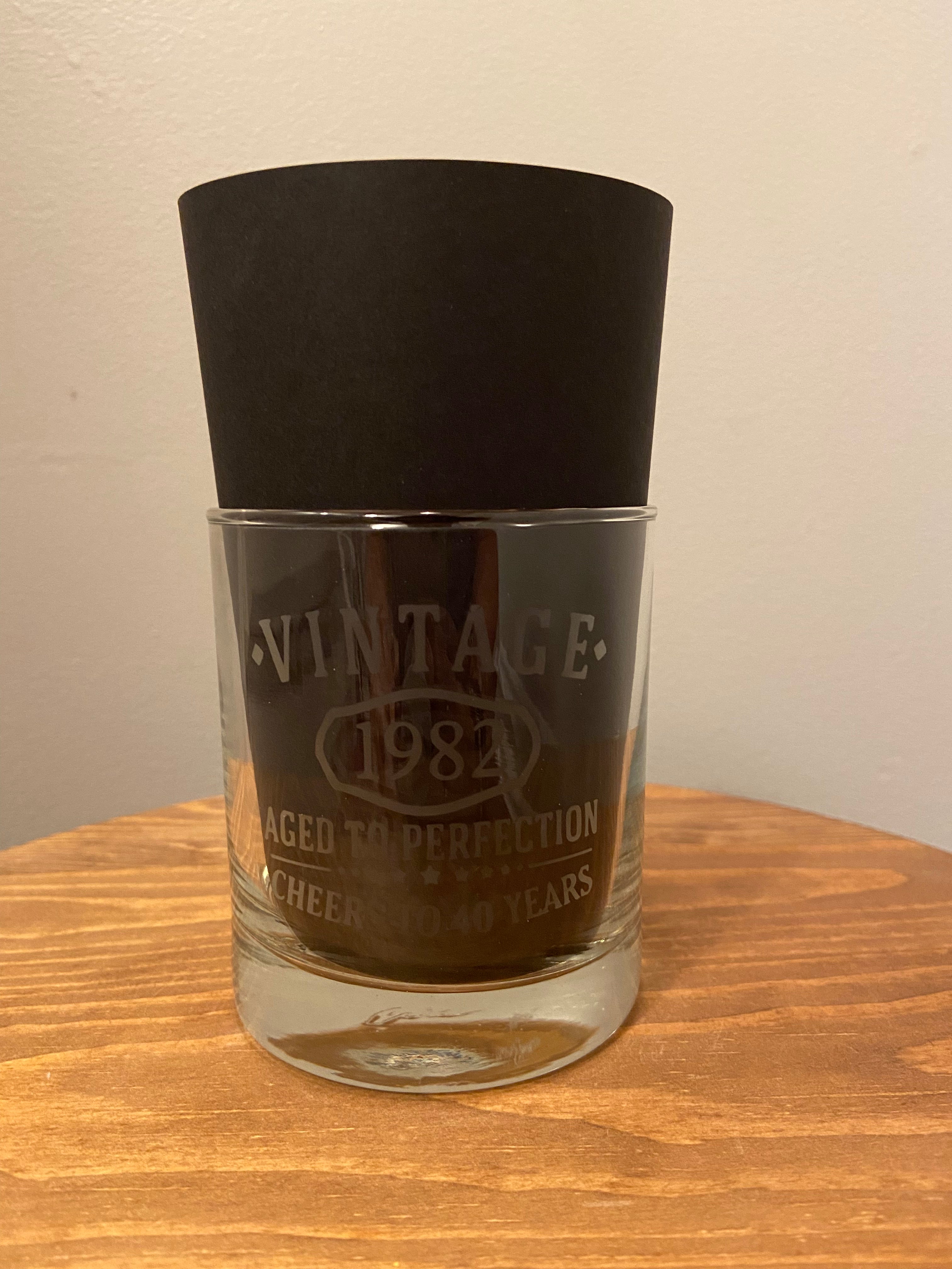 Vintage 40th Birthday Glass