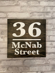 Custom Address Sign