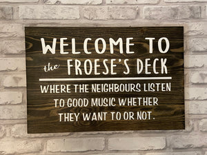 Custom Deck Sign