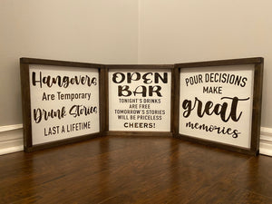 Bar Sign Set